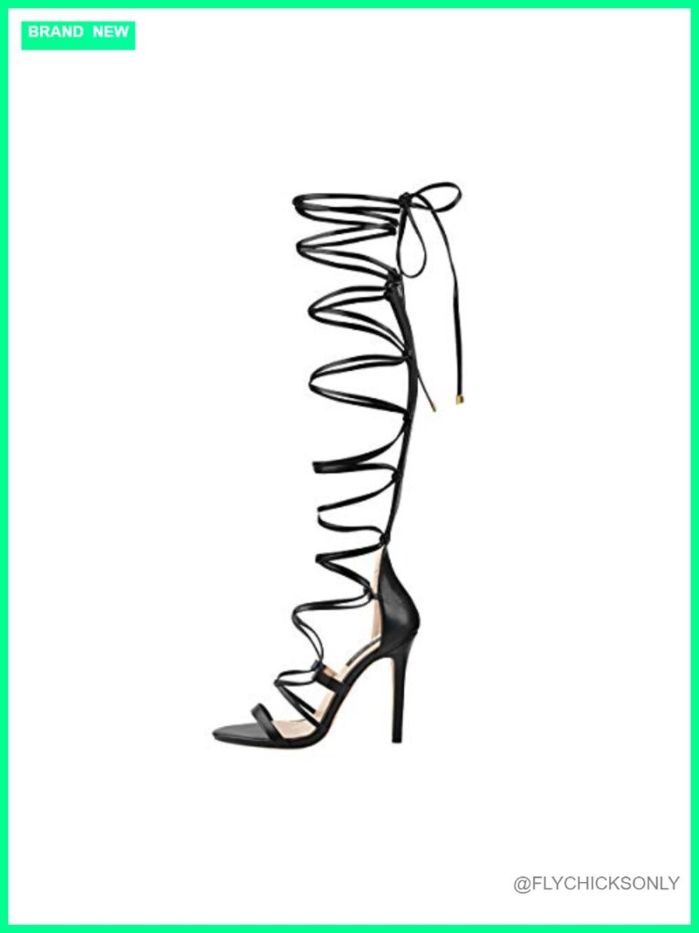 Women's Gladiator Knee High Sandals Lace Up Criss Cross Stiletto Heel Open Toe